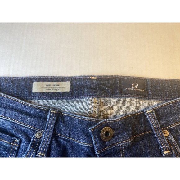 AG Adriano Goldschmied The Stevie Slim Straight Jeans Women's Sz 31R Made in USA - Picture 13 of 16